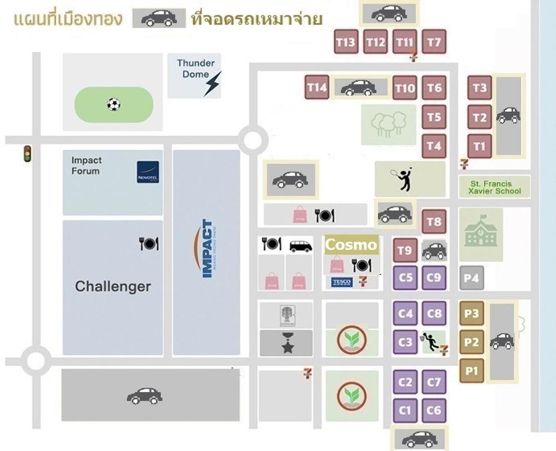 ป็อปปูล่าคอนโด เมืองทองธานี ใกล้ Impact 酒店 公寓 Banguecoque Exterior foto